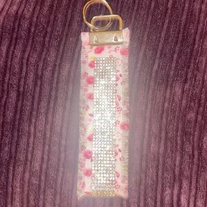 Frayed Rhinestone Wristlet Keychain